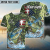 Bluejose Crappie Fishing American Flag Camo Cross Skin Custom Name & Team Name 3D Shirts