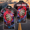 BlueJose Darts Thunder Hexagon Pattern Personalized Name, Team Name Shirt (4 Colors)