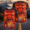 BlueJose Darts Red Bull Demon Personalized Name, Team Name Unisex Shirt (4 Colors)