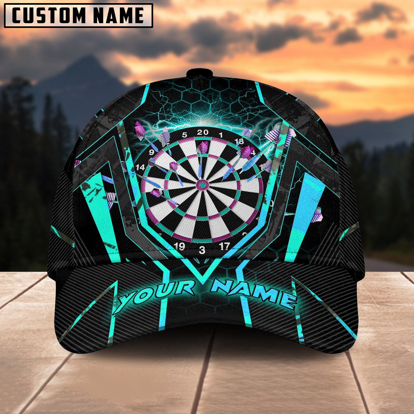 BlueJose  Darts Thunder Personalized Name Cap (6 Colors)