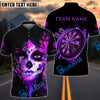 BlueJose Darts Sugar Skull Girl Personalized Name, Team Name Shirt (4 Colors)
