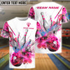 BlueJose Bowling And Pins Glass Broken Customized Name, Team Name 3D Shirt (4 Colors)
