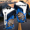 BlueJose Darts Flame Dartboard Strike Multicolor Options Personalized Name Shirt (4 Colors)