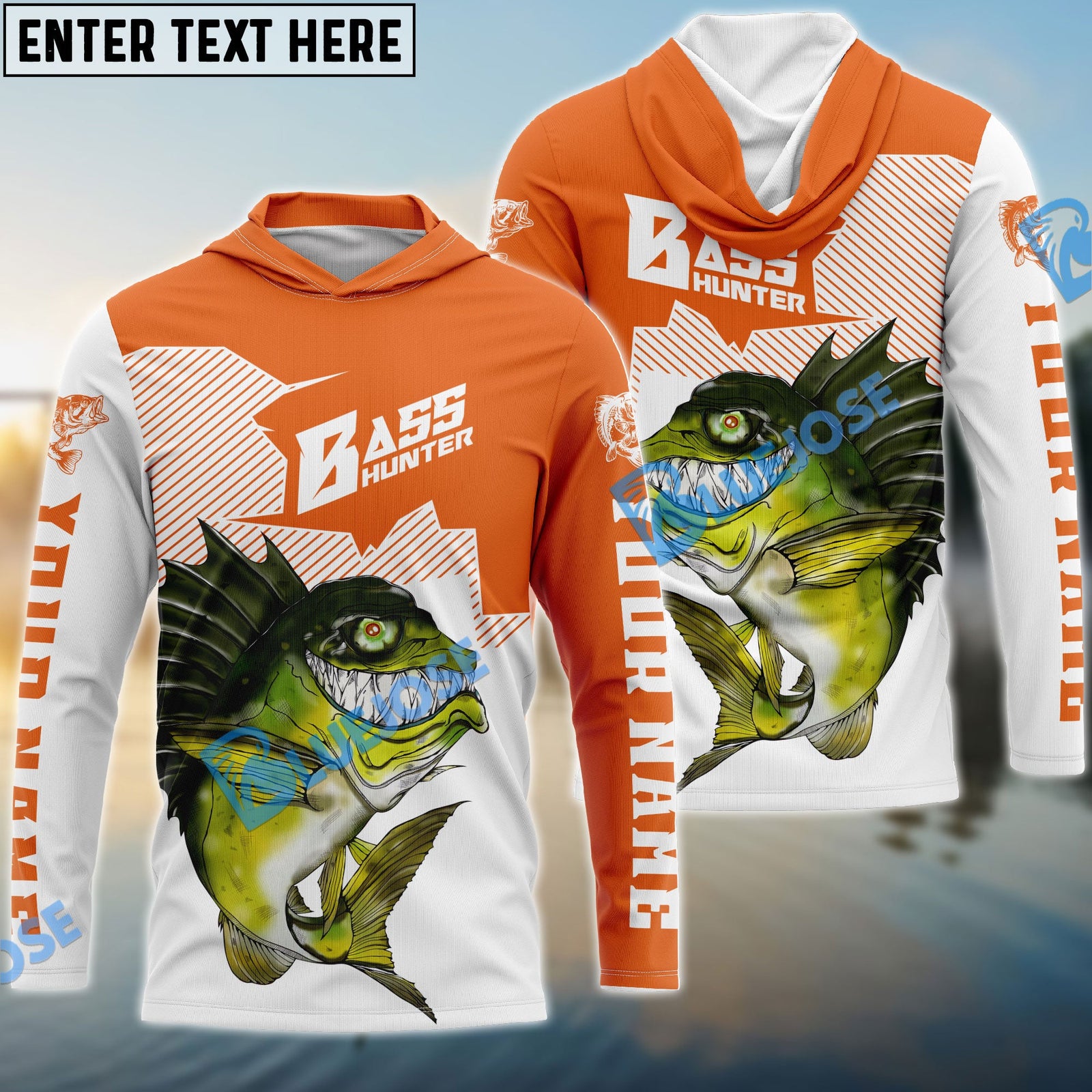 BlueJose Customize Name Angry Largemouth Bass Fishing 3D Shirts