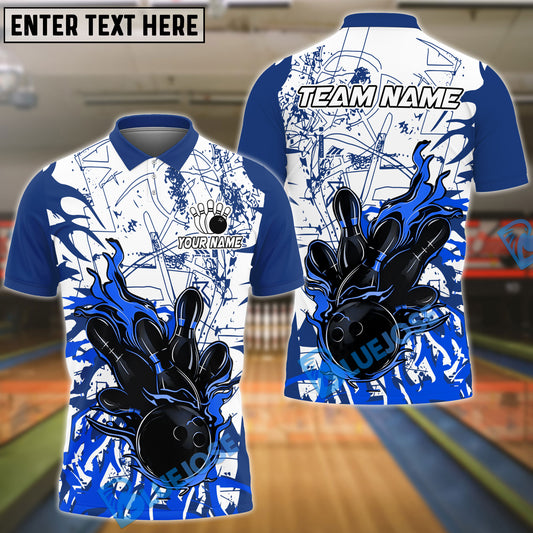 BlueJose The Wave and Bowling Personalized Name, Team Name 3D Shirt (3 Colors)