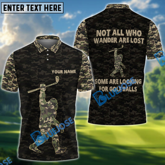 BlueJose Golf Funny Bigfoot Polo Shirt Custom Name, Team Name 3D Shirts