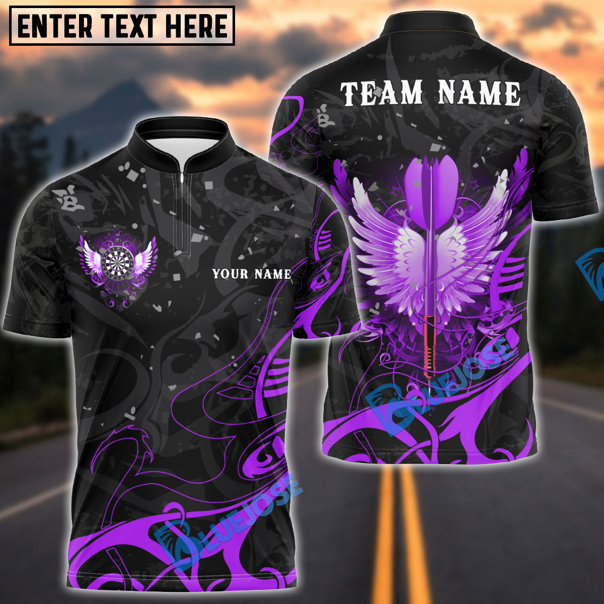 BlueJose Darts Arrow With Beautiful Wing Personalized Name Shirt (4 Colors)