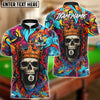 BlueJose Billiards Ball 8 Graffiti King Skull Customized Name, Team Name 3D Shirt