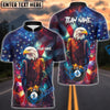 BlueJose Billiards Ball 8 And 9 Eagle US Flag Personalized Shirt (2 Colors)