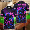 BlueJose Billiards 8 Ball Pool Neon Fire Personalized Name Shirt (4 Colors)