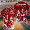 BlueJose Bowling And Pins Super Strong Throw Customized Name 3D Shirt (4 Colors)
