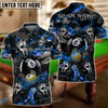BlueJose Billiards 8-Ball & 9-Ball Dark Material Gladiator Helmet Personalized Name Shirt (4 Colors)