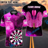 BlueJose Darts Pink Player Arrow With Wings Personalized Name Shirt