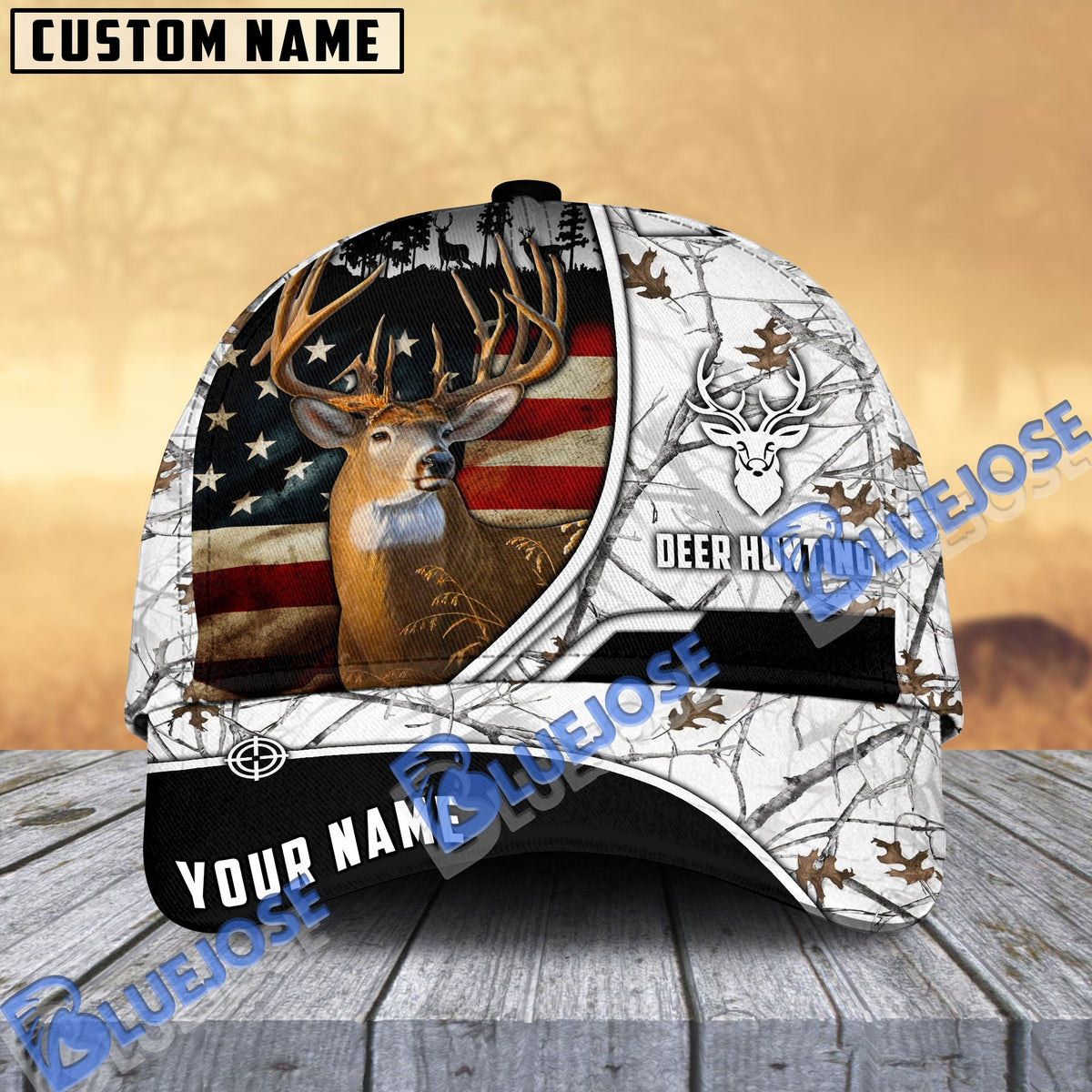 BlueJose The Best Baer Deer Hunting Personalized Cap