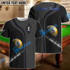 BlueJose Billiards Ball 9 Deep Fantasy Personalized Name, Team Name Shirt For Kids (4 Colors)