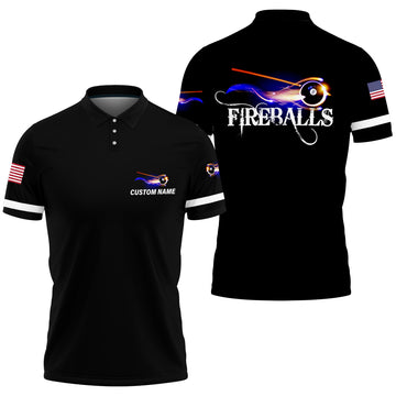 BlueJose Billiard Personalized Polo Shirt For Fireballs Team