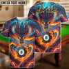 BlueJose Billiards Ball 8 Fire Dragon Personalized Name, Team Name Unisex Shirt ( 4 Colors )