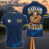 BlueJose Premium Personalise U.S Multiple Service Veteran Polo Shirt