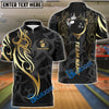 BlueJose Bowling And Pins Sport Royal Crown Ball Tribal Customized Name, Team Name 3D Shirt (4 Colors)