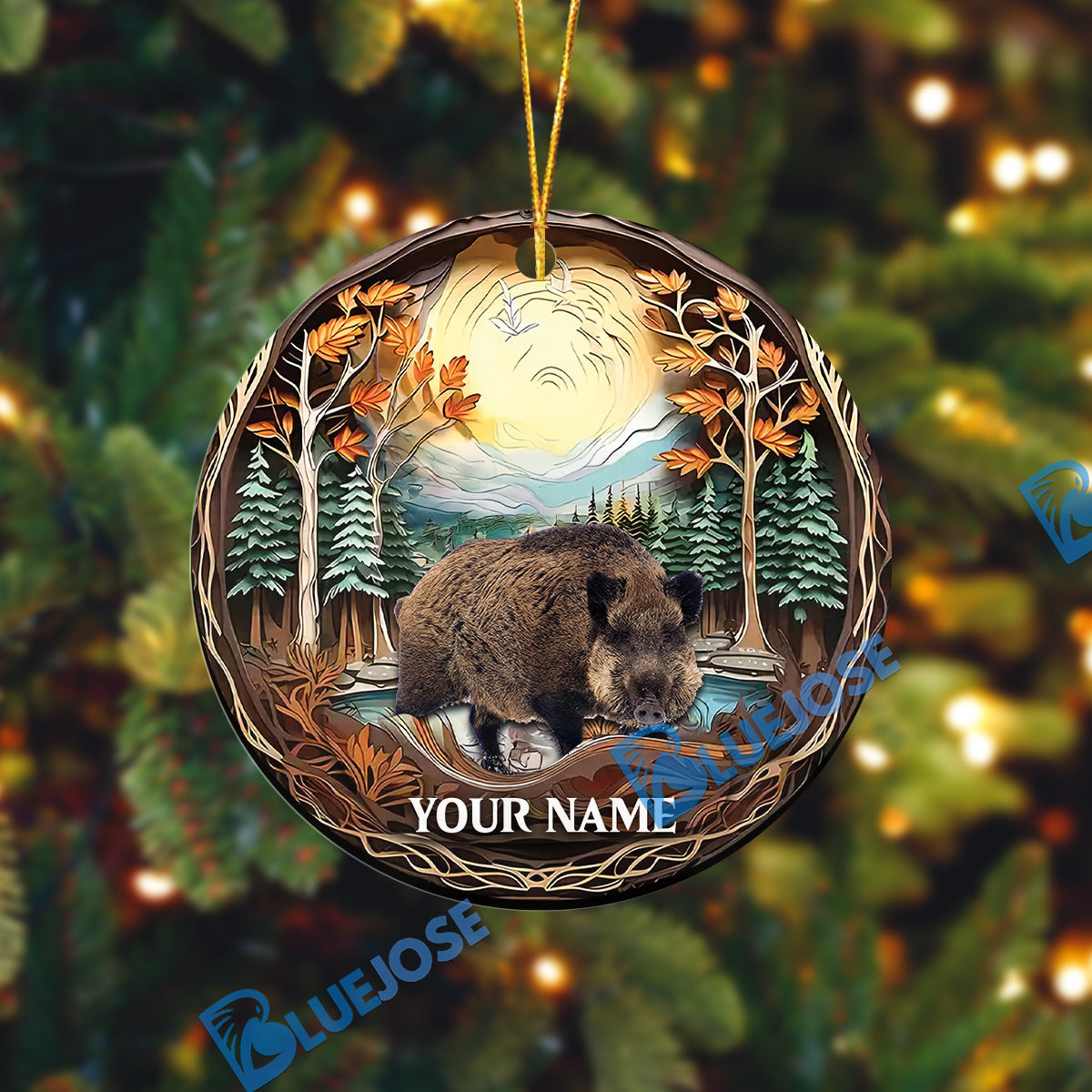 Custom Boar Customized Hunting Shape Acrylic Ornament
