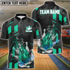 BlueJose Bowling And Pins Flame Smoke Customized Name 3D Shirt (6 Colors)