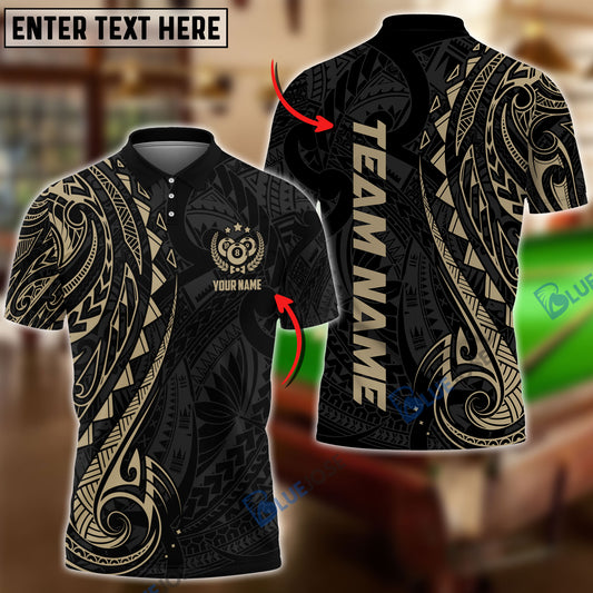 BlueJose Billiards Maori Brown Personalized Name & Team Name Shirt