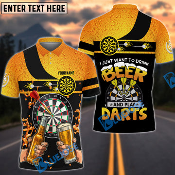 BlueJose Drink Beer And Play Darts Personalized Name Shirt
