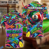 BlueJose Billiards 8 ball & 9 Ball Graffiti Crew Personalized Name, Team Name Shirt (2 Colors)