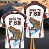 BlueJose "Born To Fish" Walleye Fishing Red Camo Custom Name Shirt