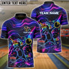 BlueJose Bowling Neon Unicorn Bowling Cartoon Personalized Name, Team Name 3D Shirt