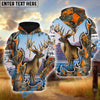 BlueJose Personalized Deer Hunting 3D Hoodie (3 Colors)