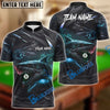 BlueJose Billiards 8 Ball Hell Flame Shark Personalized Name, Team Name Unisex Shirt (4 Colors)