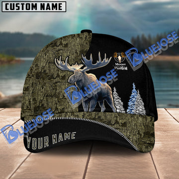 BlueJose Loralle Moose Hunting Multicolor Personalized Cap