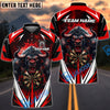 BlueJose Darts Fire Bull Customized Name, Team Name 3D Shirt (4 Colors)