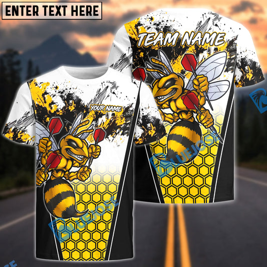 BlueJose Darts Angry Bee Honeycomb Personalized Name Shirt