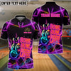 BlueJose Bowling And Pins Neon Now Beers Later Funny Quote Customized Name 3D Shirt (4 Colors)