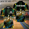 BlueJoses Bowling And Pins Color Diamond Customized Name 3D Shirt ( 4 Colors )