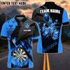 BlueJose Darts Fire Tiger Pattern Personalized Name, Team Name Shirt (4 Colors)