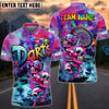 BlueJose Darts Skull Neon Graffiti Personalized Name, Team Name Shirt