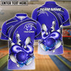 BlueJose Bowling And Pins Super Strong Throw Customized Name 3D Shirt (4 Colors)
