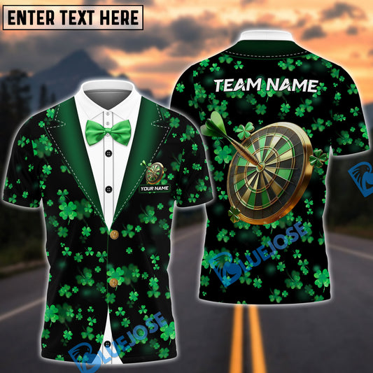 BlueJose Darts Gentleman Irish Patrick Day Personalized Name Shirt