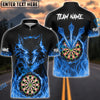 BlueJose Darts Wolf Fire Flame Personalized Name, Team Name 3D Shirt (4 Colors)
