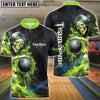 BlueJose Grim Reaper Bowling Premium Multicolor Customized Name 3D Shirt (6 Colors)
