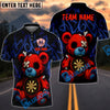 BlueJose Darts Creepy Teddy Graffiti Personalized Name, Team Name Shirt (4 Colors)