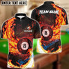 BlueJose Billiards Ball 8 Breath Of Fire Personalized Name, Team Name Unisex Shirt (6 Colors)