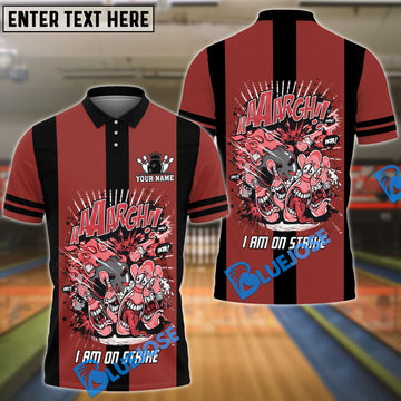 BlueJose Bowling I Am On Strike Personalized Name3D Shirt