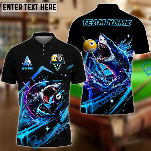 BlueJose Billiards 8-Ball And 9-Ball Pool Shark Personalized Name, Team Name Unisex Shirt