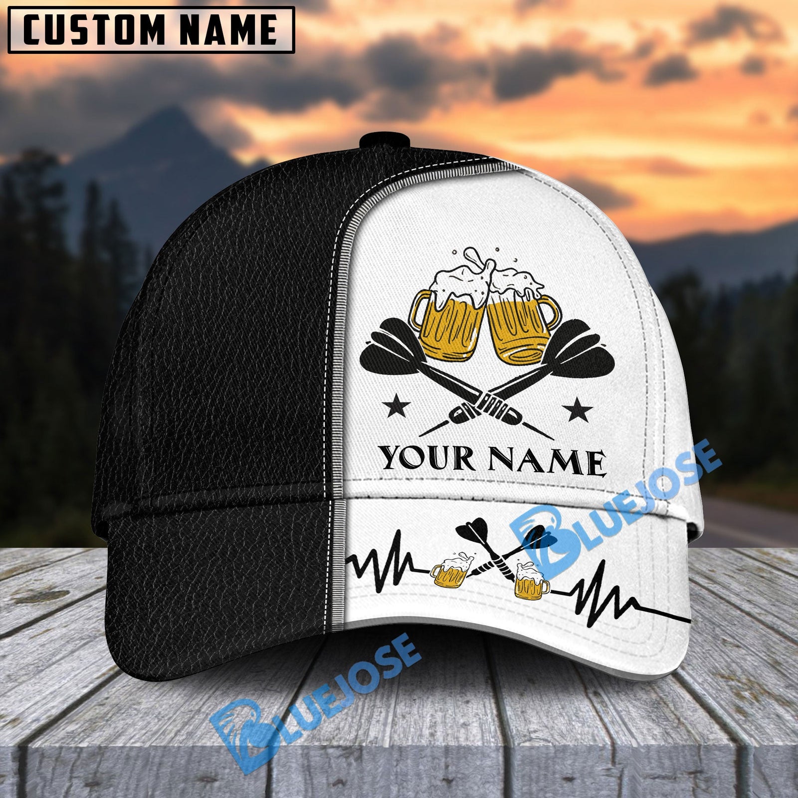 BlueJose Darts Personalized Name Cap