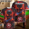 BlueJose Billiards 8 Ball Skull Hellfire Rage Personalized Name, Team Name Unisex Shirt (4 Colors)