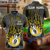 BlueJose Billiards Ball 9 Monster Hand Personalized Name Shirt (4 Colors)